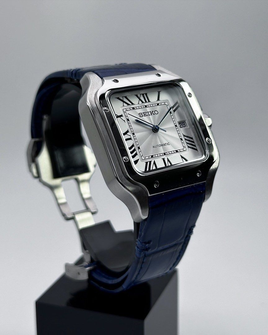 SANTOS WHITE LEATHER STRAP MOD