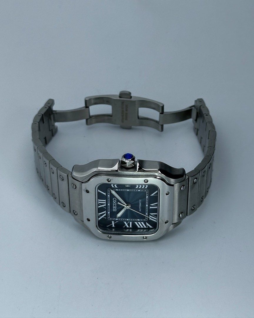SANTOS BLUE TEXTURED DIAL MOD