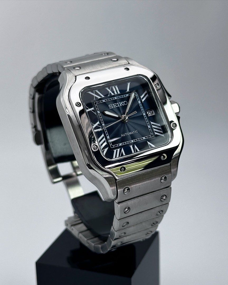SANTOS BLUE TEXTURED DIAL MOD