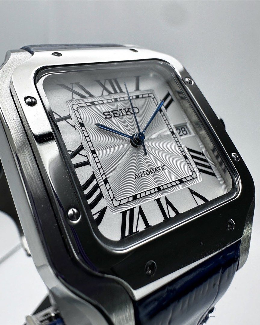 SANTOS WHITE LEATHER STRAP MOD