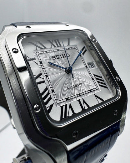 SANTOS WHITE LEATHER STRAP MOD