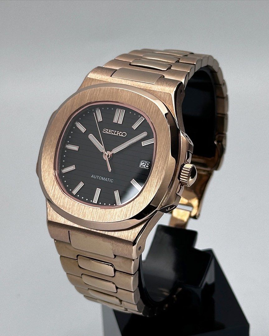 NAUTILUS BLACK ROSE GOLD MOD