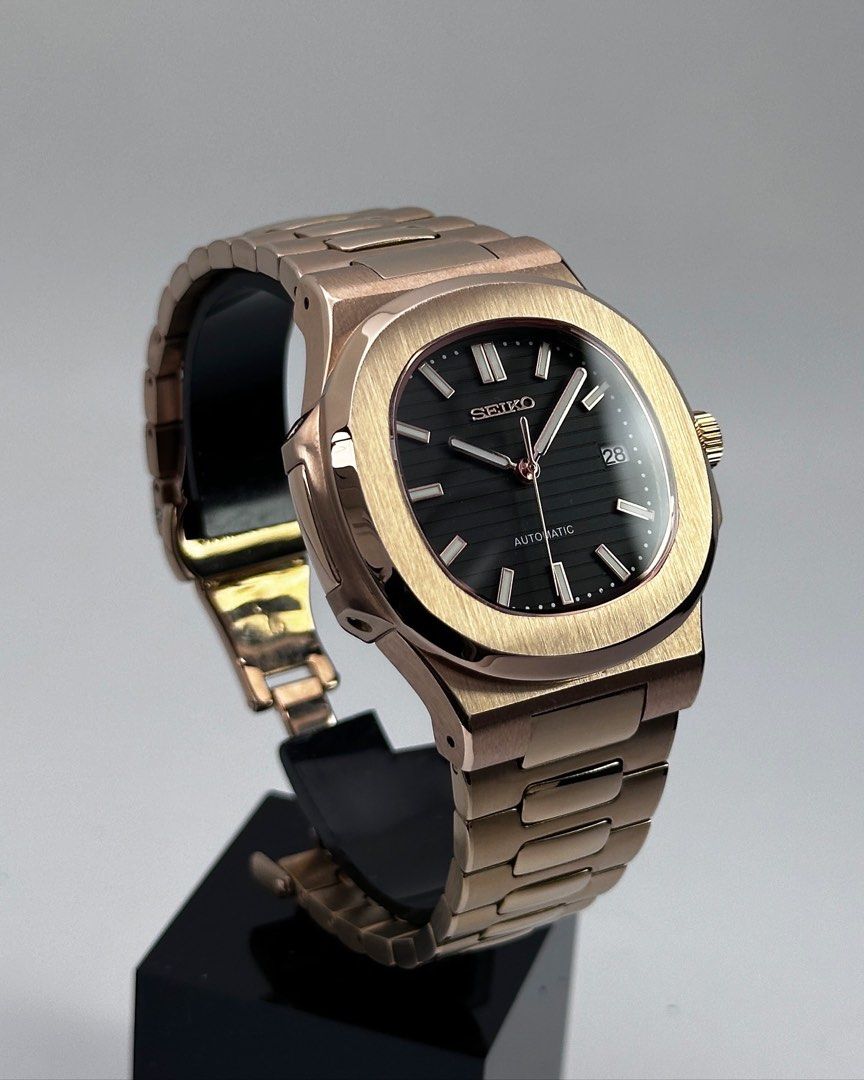 NAUTILUS BLACK ROSE GOLD MOD