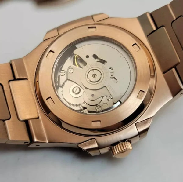 NAUTILUS CHOCOLATE ROSE GOLD OPEN HEART MOD